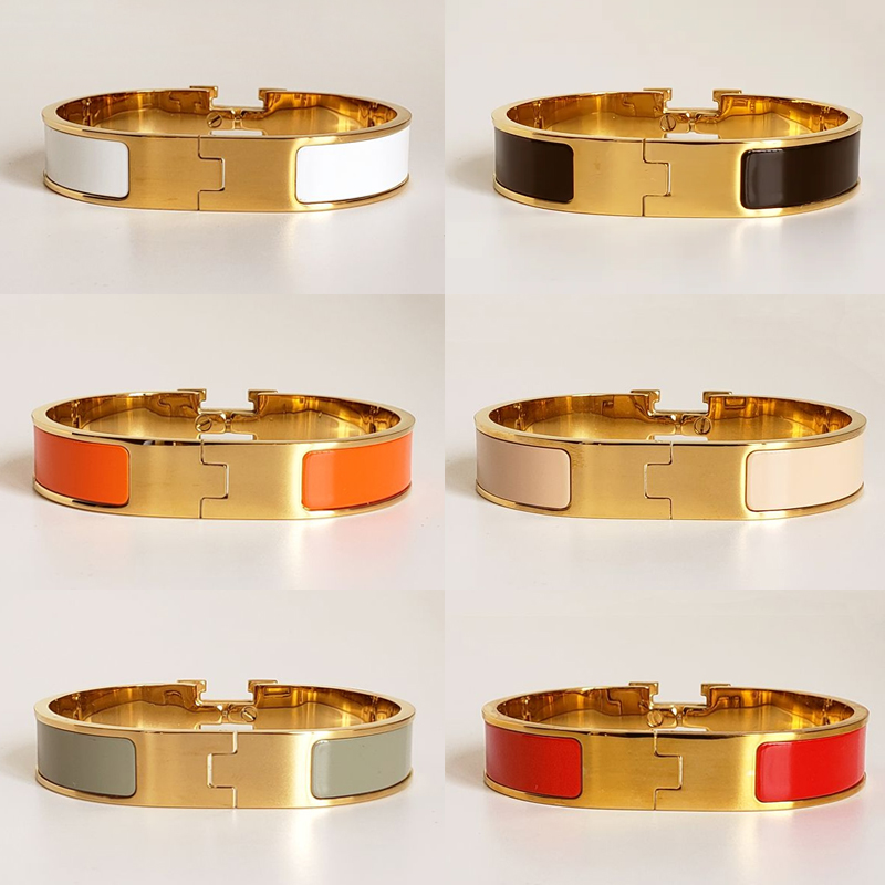 Designer bracele Classic H luxury bracelets Unisex designer bracelets Bangle for Men Enamel gold Bracelet Women Lover's Bracelet 12MM Wide
Designer bracele Classic H luxury bracelets Unisex designer bracelets Bangle for Men Enamel gold Bracelet Women Lover's Bracelet 12MM Wide