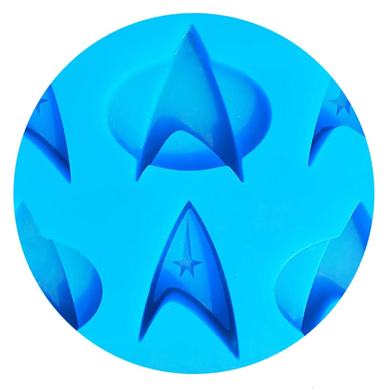 Ice Cream Tools Star Trek Gifts Silicone Freezer Candy Chocolate Molds Cake Form Cube Trays Cool Novelty Mini Starfleet Mold Great for Party 230627
