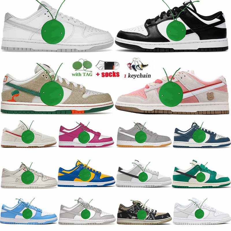 Designer Shoes Low Black White Panda Jarritos Pure Platinum UNC Grey Fog Light Orewood Brown Sashiko Photon Dust Luxury Sneakers For Mens Womens Trainers Plate-forme