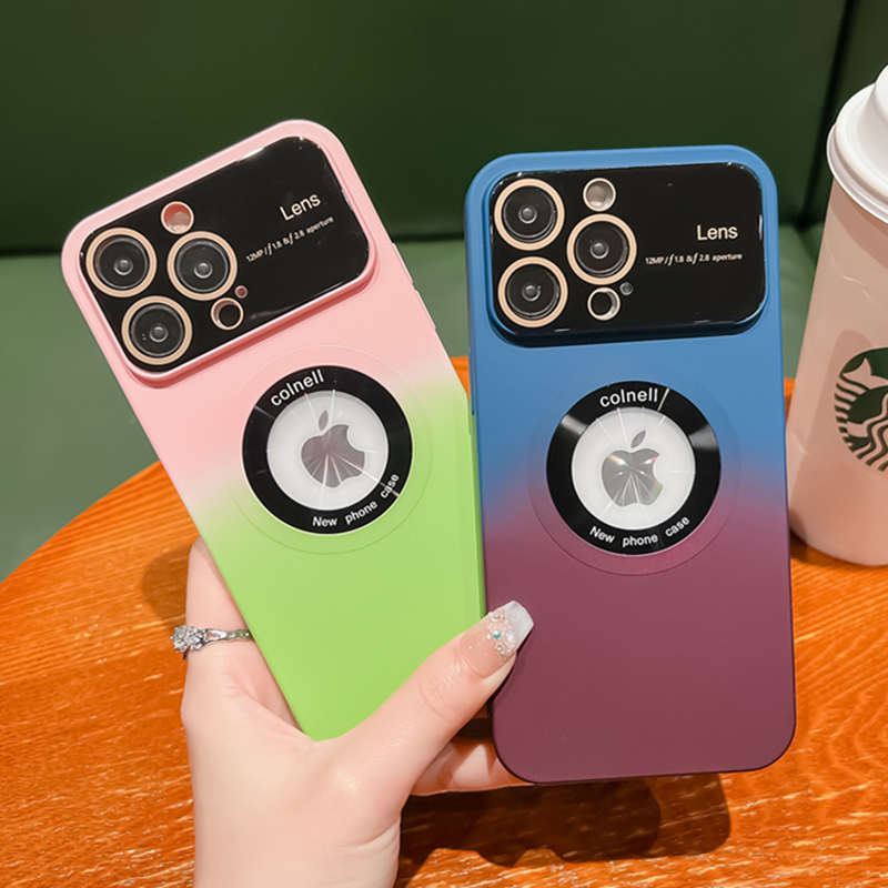 Luxury Gradient Matte Hole Magnetic For Magsafe Soft Case For iPhone 14 Plus12 13 Pro Max Large Window Camera Lens Cover, Mix colors
Luxury Gradient Matte Hole Magnetic For Magsafe Soft Case For iPhone 14 Plus12 13 Pro Max Large Window Camera Lens Cover, Mix colors