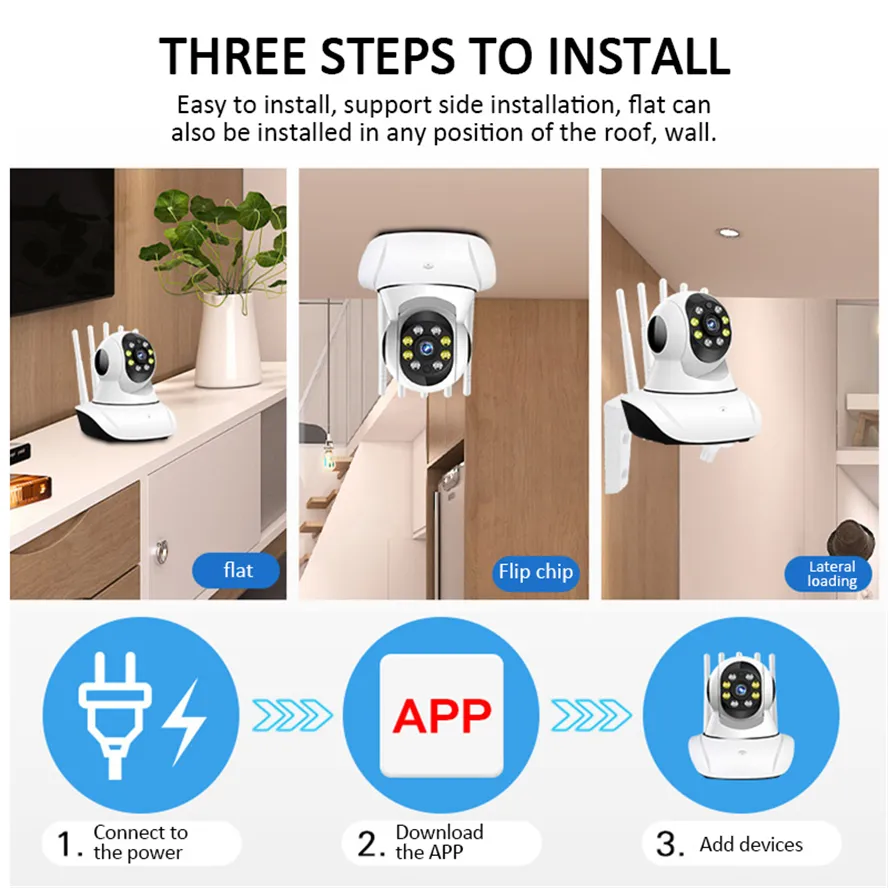 A1 Mini Wifi Wireless IP Surveillance Camera Smart Home Security Baby Monitor CCTV 1080P 360 Rotate LED Night Vision Motion Detection Camcorder Video 