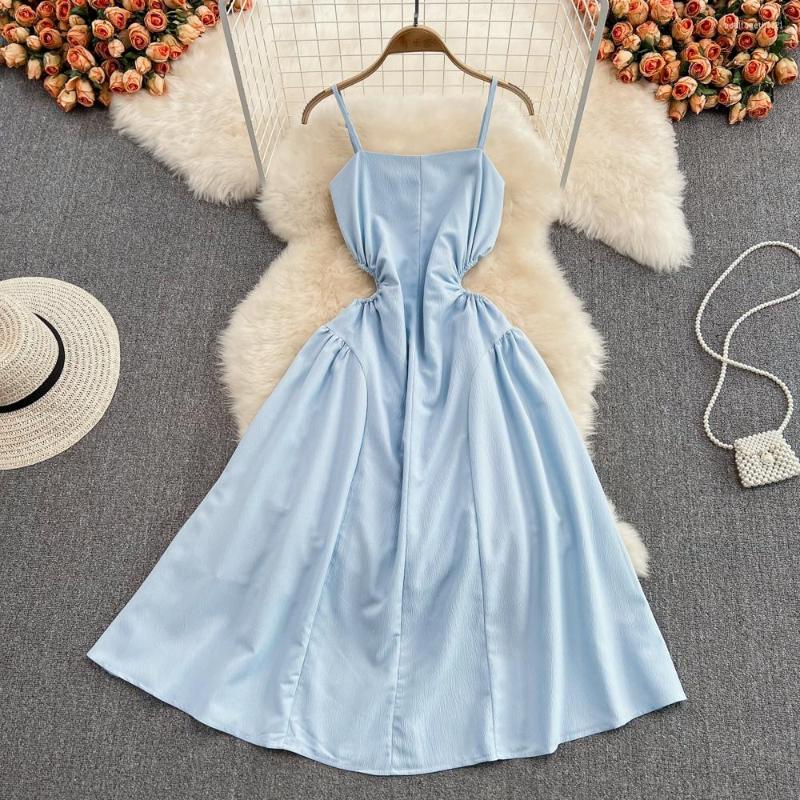 Casual Dresses Summer Suspender Sleeveless A-line Puffy Dress Women Woman Party Night, Blue
Casual Dresses Summer Suspender Sleeveless A-line Puffy Dress Women Woman Party Night, Blue
