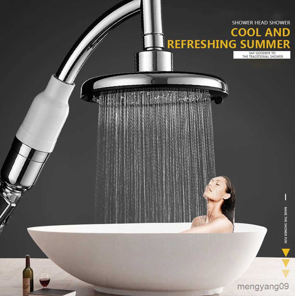 Bathroom Shower Heads RecabLeght Inches Pressurized Shower Head High Pressure Top Sprayer Water Filter Bath ShowerHead Bathroom Nozzle L260524