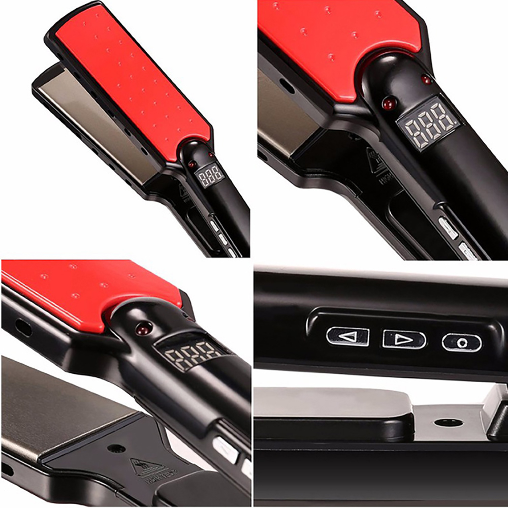 Hair Straighteners 1.5 Inch Alloy Plate Hair Straightener MCH Fast Heating Straighter 480F Professional Flat Iron LCD Display Styling Tool 230626