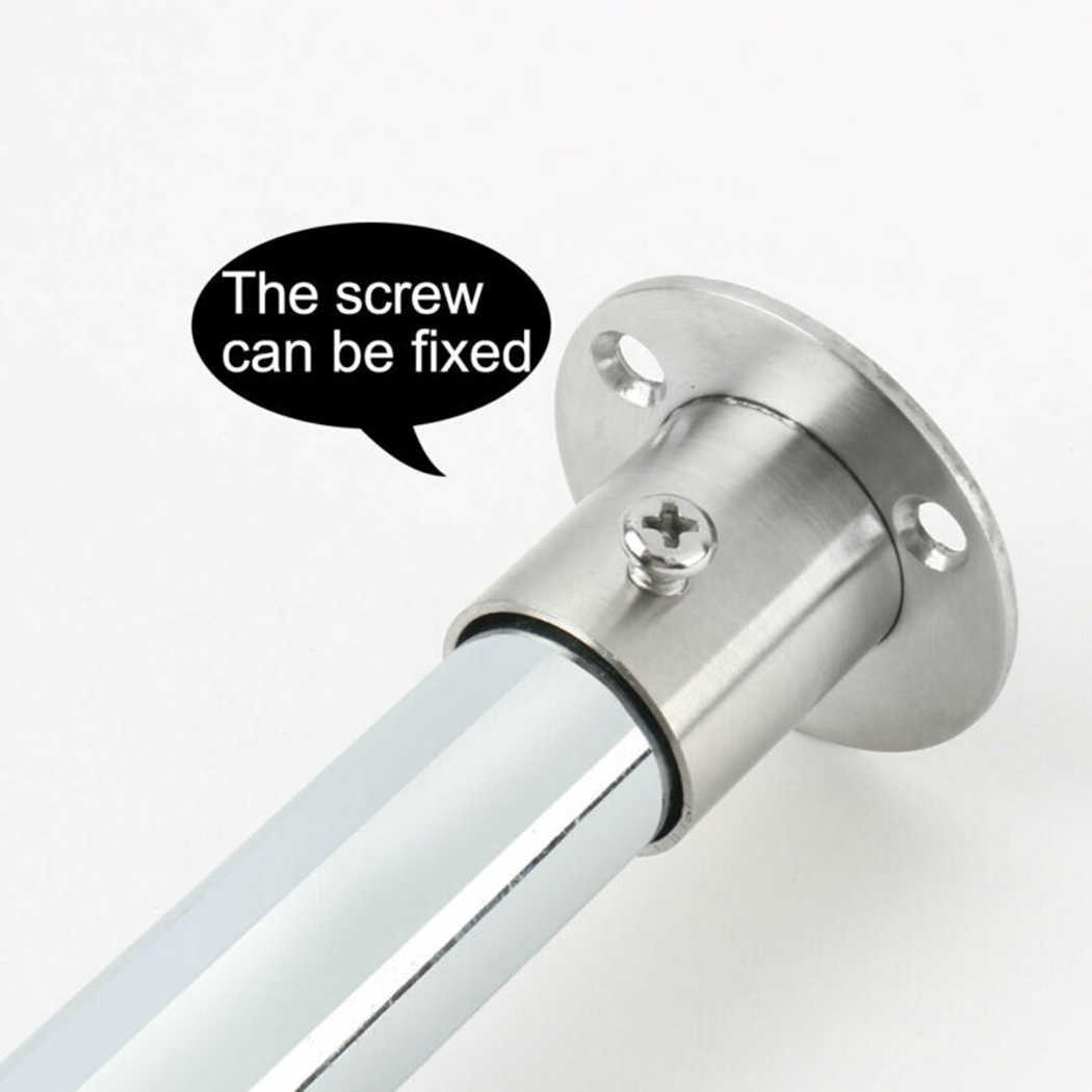 2Pcs Cabinet Clothes Closet Rod Bracket Wardrobe Clothes Tube Pole End Support Flange Socket Furniture Hardware Stand