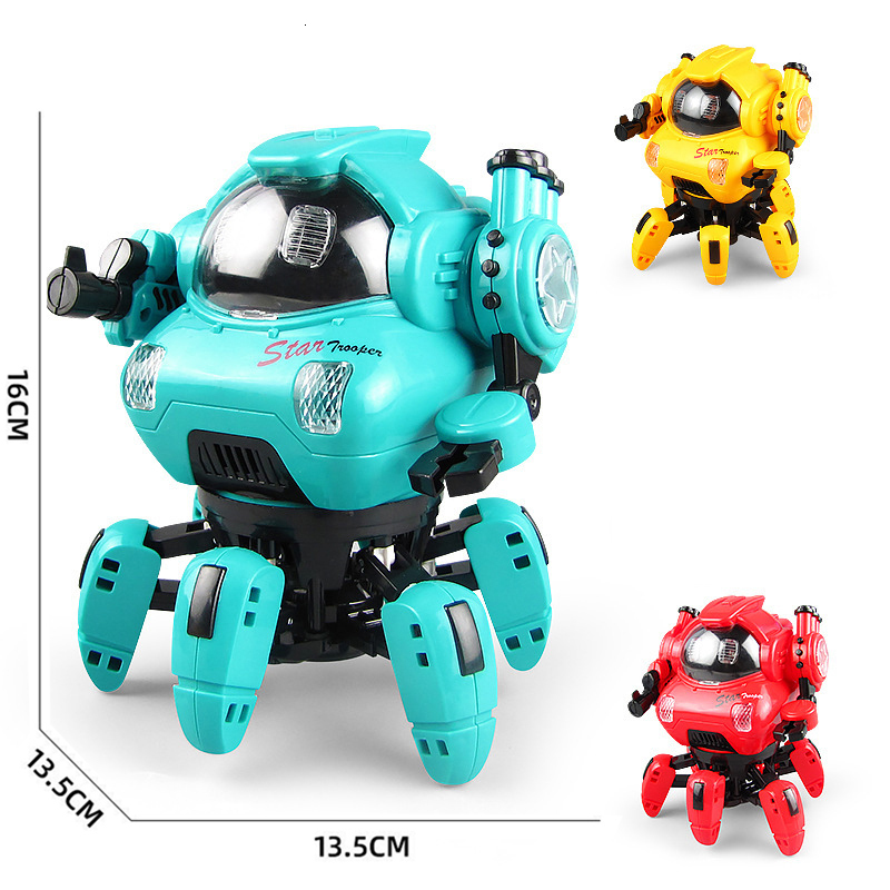 Funny Toys Dance Music 6 Claws Robot Octopus Spider Robots Vehicle Birthday Gift For Children Kids Early Education Baby Toy Boys Girls 230626