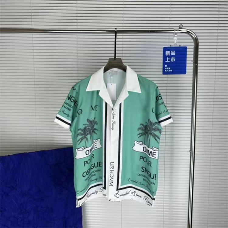 Designer Shirt Mens Button Up print bowling shirt Hawaii Floral Casual Shirts Men Slim Fit Short Sleeve Dress Hawaiian t-shirt M-3XL U17