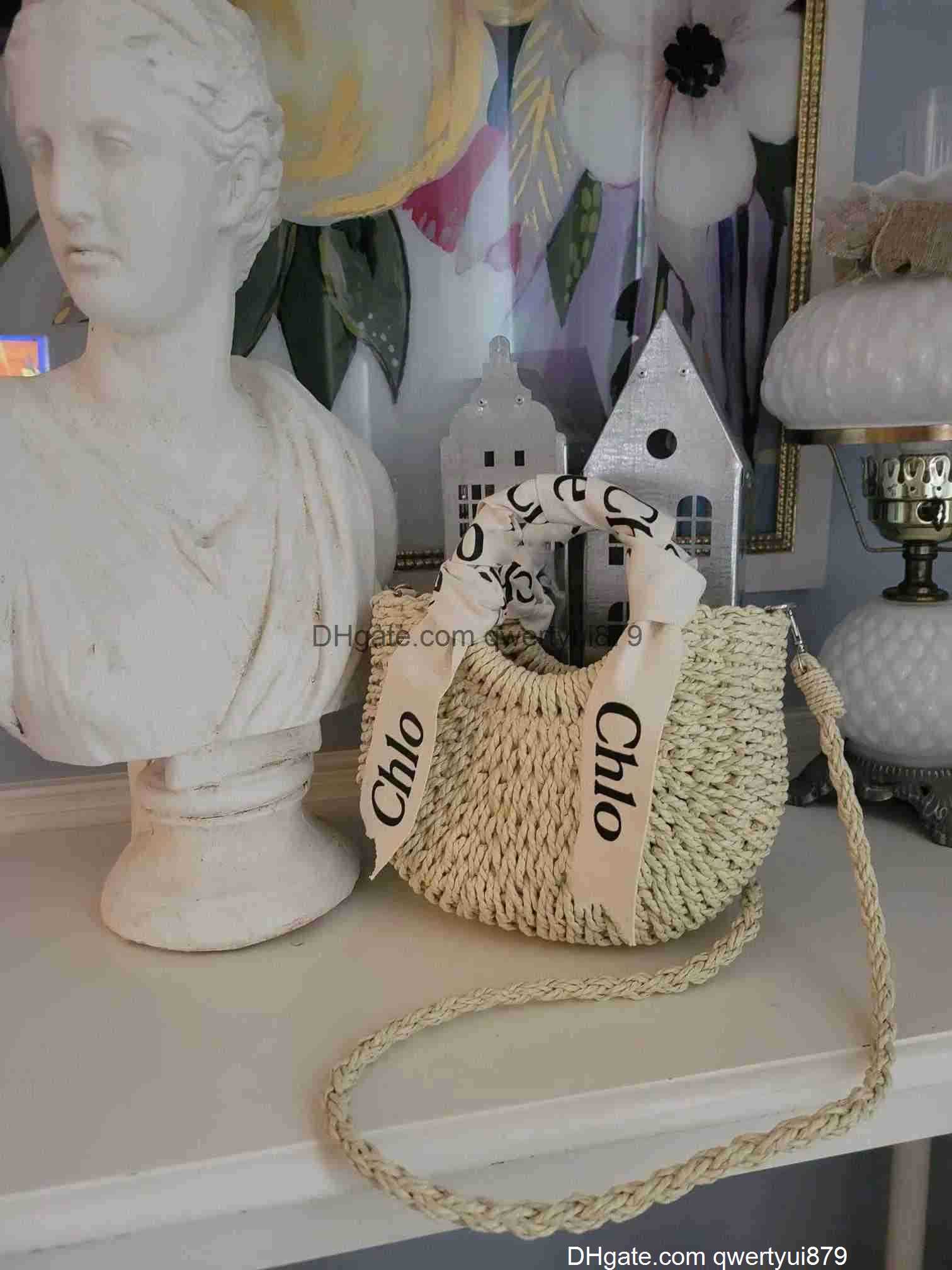 Designer Bag Alphabet Ribbon hand-woven bag All-in-one semi-circle super Fairy grass braided bag Women's seaside photo beach bag qwertyui879, Brown_with logo
Designer Bag Alphabet Ribbon hand-woven bag All-in-one semi-circle super Fairy grass braided bag Women's seaside photo beach bag qwertyui879, Brown_with logo