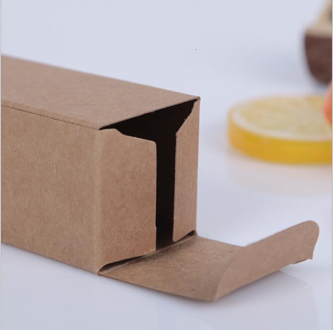 100pcs White Black Kraft Paper Tube Cardboard Boxes Essential Oil Bottle Packaging Blank Cosmetic Storage Box CX220323