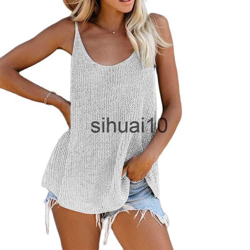 Women' T-Shirt Sexy Knitted Tops for Women Loose Camis Patchwork Streetwear Women Cothing Fashion Tops Sleeveless T Shirt Summer Beachwear Vest J230627, Blue
Women' T-Shirt Sexy Knitted Tops for Women Loose Camis Patchwork Streetwear Women Cothing Fashion Tops Sleeveless T Shirt Summer Beachwear Vest J230627, Blue