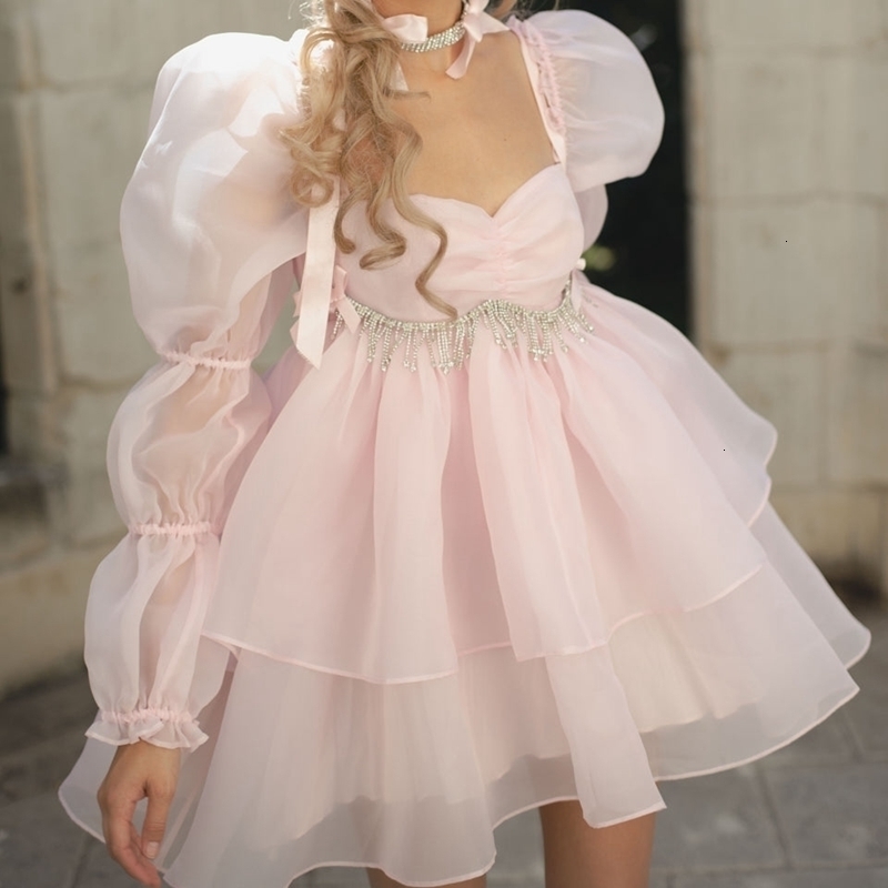Casual Dresses Sweet Girl Moonlight Dress Vintage Backless Long Puff Sleeve Ruffles Layered A-line Women Birthday Party Evening Outfits 221119
Casual Dresses Sweet Girl Moonlight Dress Vintage Backless Long Puff Sleeve Ruffles Layered A-line Women Birthday Party Evening Outfits 221119