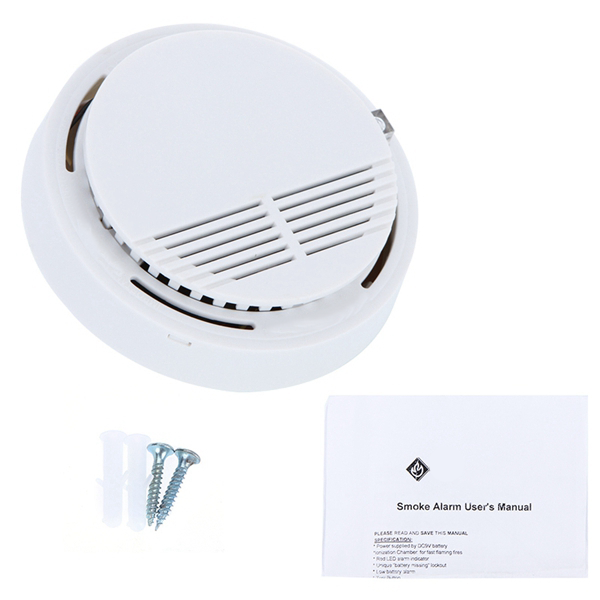 Wireless Smoke Detector System with 9V Battery Operated High Sensitivity Stable Fire Alarm Sensor Suitable for Detecting Home Secu