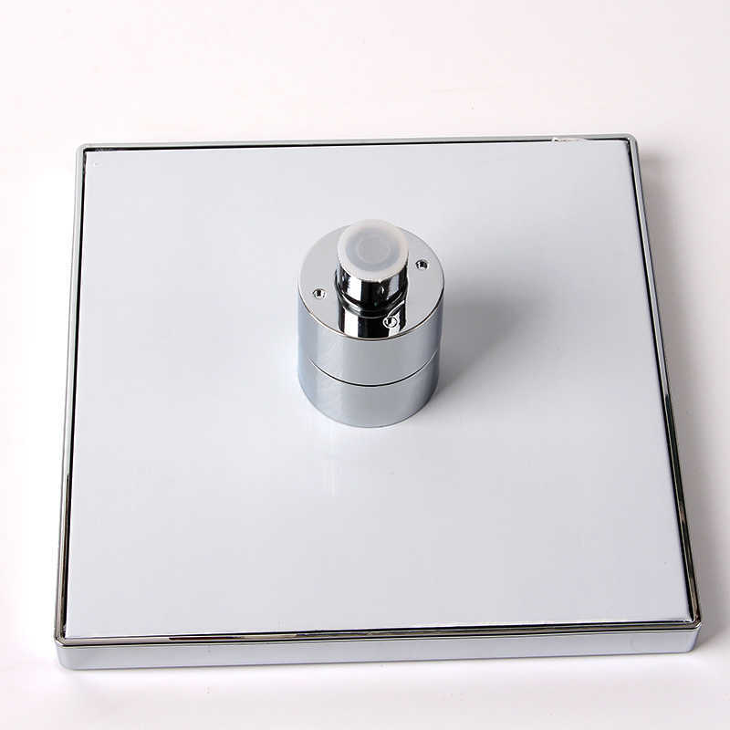 Bathroom Shower Heads Inch Stainless LED Waterfall Shower Head Bathroom Square 20cm Big Panel Rainfall Showerhead Ceiling Mounted R230627