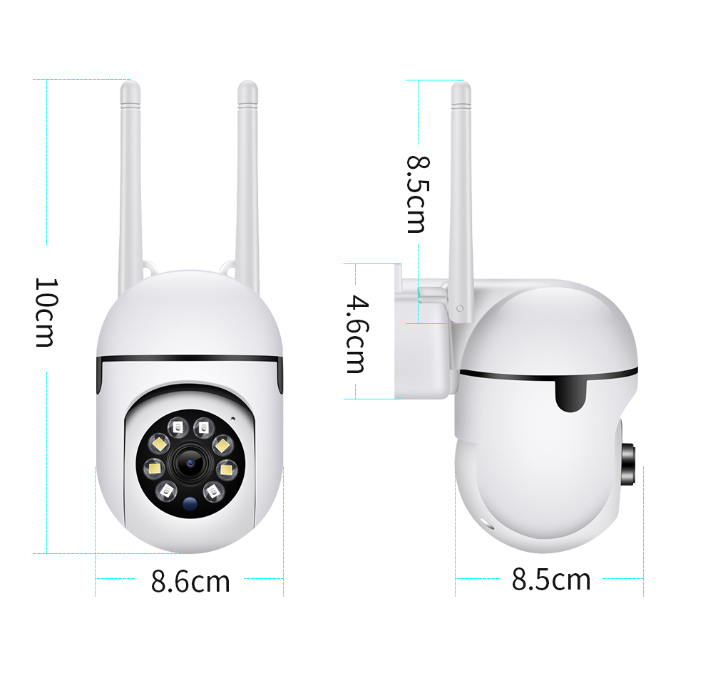 By Sea Shipping A7 Wifi Wireless IP Cameras PTZ Webcam Security Camera Smart Home Baby Monitor CCTV 1080P Two Way Talk LED Night Vision Video Cam