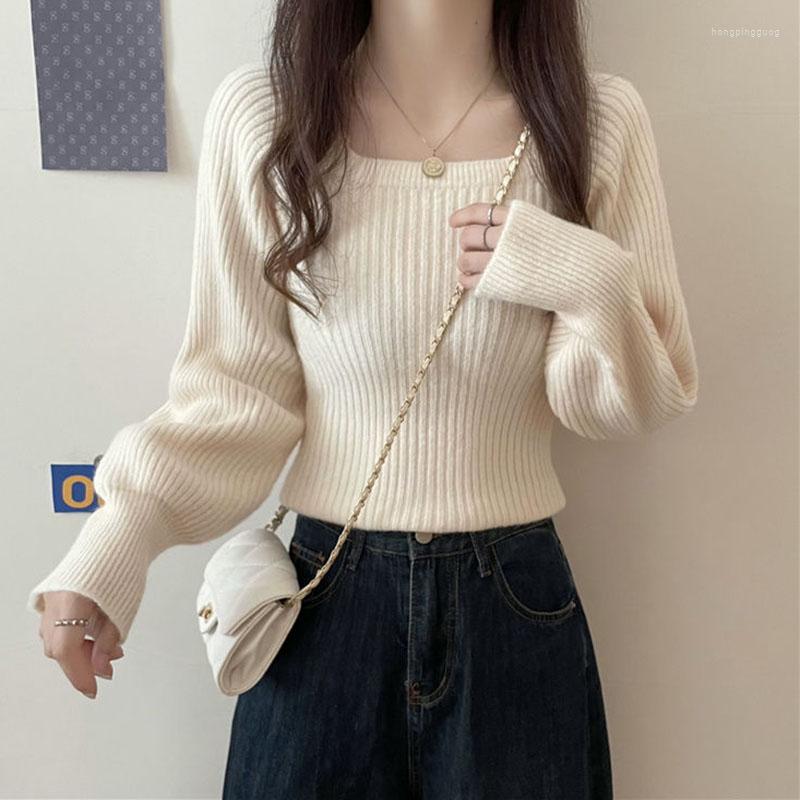Women's Sweaters Super Comfortable Cashmere 2023 Woman Slim Short Square Collar Knit Jumper Lantern Sleeve Sweater Pullover, Black
Women's Sweaters Super Comfortable Cashmere 2023 Woman Slim Short Square Collar Knit Jumper Lantern Sleeve Sweater Pullover, Black
