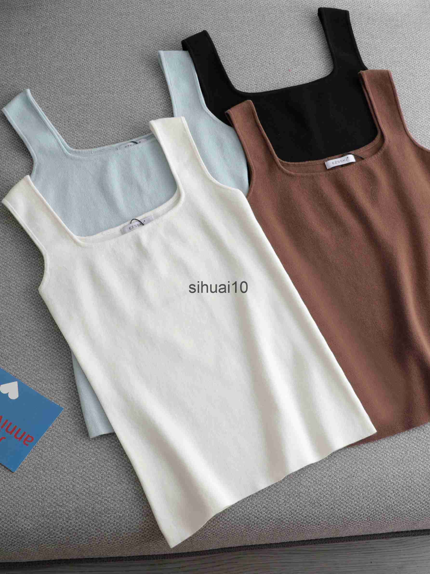 Women's T-Shirt high quality chic basic U-NECK Summer white knit Women tank top sexy sleeveless t-shirt vintage top casual crop top t shirt J230627, Crop coffee
Women's T-Shirt high quality chic basic U-NECK Summer white knit Women tank top sexy sleeveless t-shirt vintage top casual crop top t shirt J230627, Crop coffee