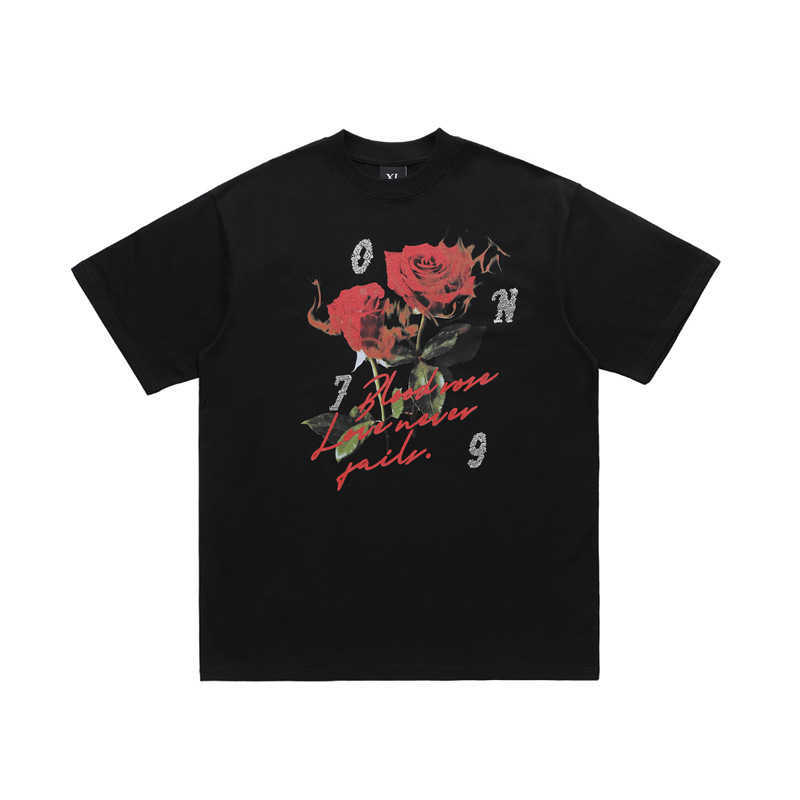 Brand VivGae China-Chic New American High Street Hot Diamond Letters Rose Print Short Sleeve Loose T-shirt Men' Loose stussysi 85AC, Black
Brand VivGae China-Chic New American High Street Hot Diamond Letters Rose Print Short Sleeve Loose T-shirt Men' Loose stussysi 85AC, Black