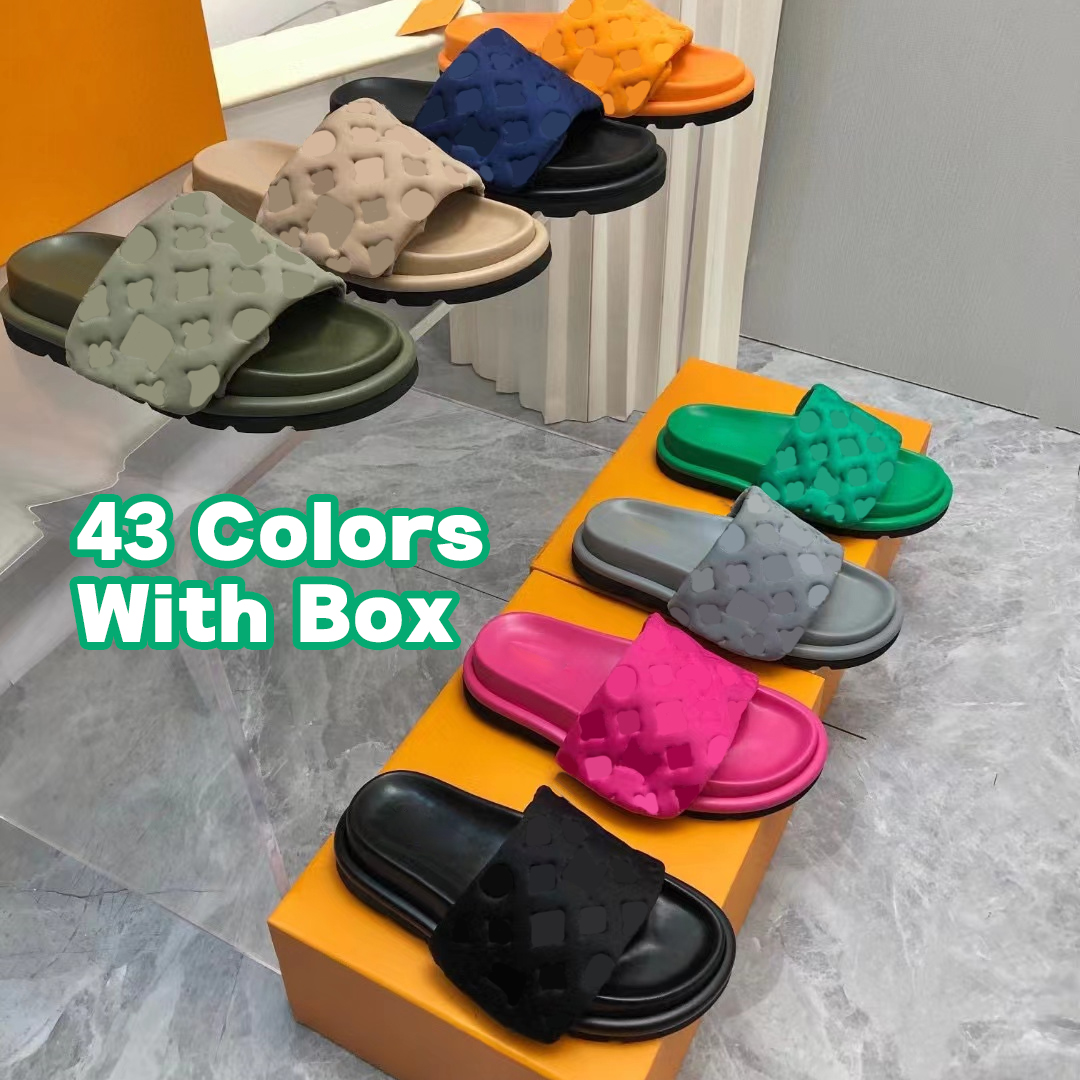 Designer brand Luxury Pool Pillow Comfort Flat Mules Embossed Slippers Men Women Sandals Pumpkin Print Slip-on Beach Fashion Slides With Box Size 35-45, 20
Designer brand Luxury Pool Pillow Comfort Flat Mules Embossed Slippers Men Women Sandals Pumpkin Print Slip-on Beach Fashion Slides With Box Size 35-45, 20