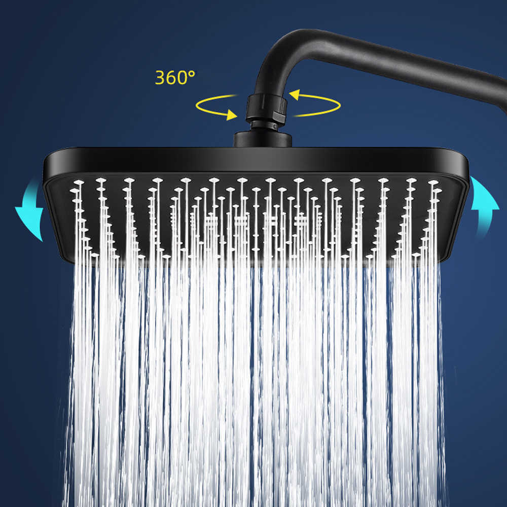 Bathroom Shower Heads Large High Pressure Rainfall Shower Head Bathroom Rain Showerhead Top Ceiling Shower Head Shower Accessories R230627