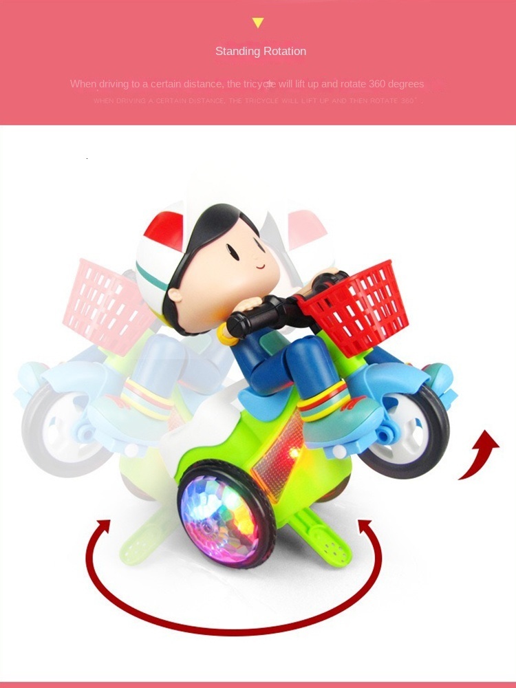 Funny Toys Stunt Tricycle 01 12 Years Old Sound Moving Children Baby Boys and Girls Electric Dancing 230626