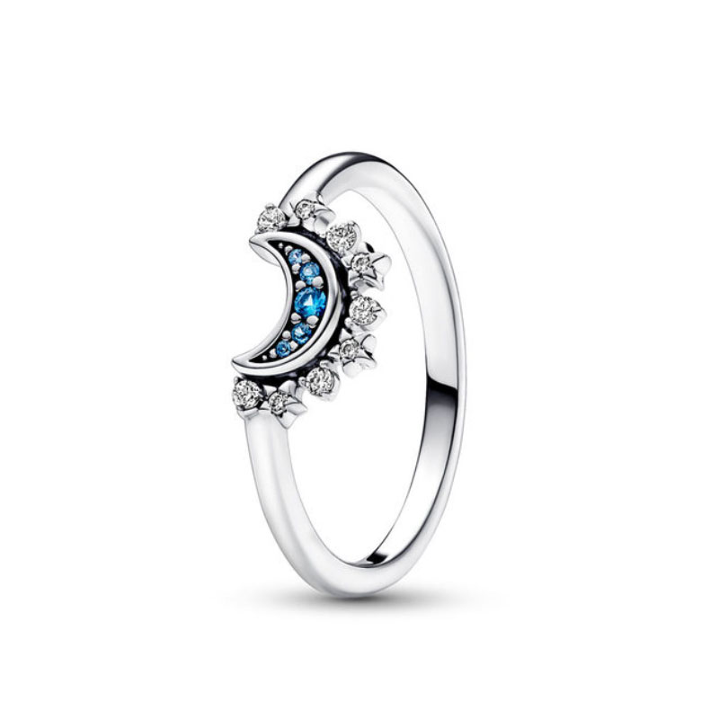 925 Sterling Silver Charming Women's Combination Set Love Hand -Painted Engagement Couple Jewelry Fashion Accessories Free Delivery
