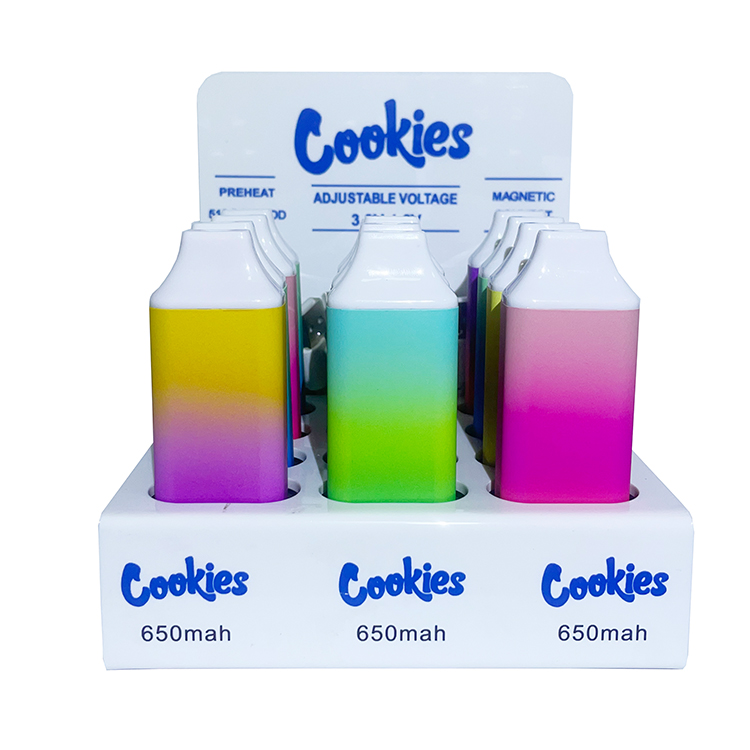 Cookies Backwoods Preheat VV Battery box mod 550mAh Bottom Voltage Adjustable type C Usb Charger Vape Pen 12Pcs with Display Box for 510 Thread
Cookies Backwoods Preheat VV Battery box mod 550mAh Bottom Voltage Adjustable type C Usb Charger Vape Pen 12Pcs with Display Box for 510 Thread