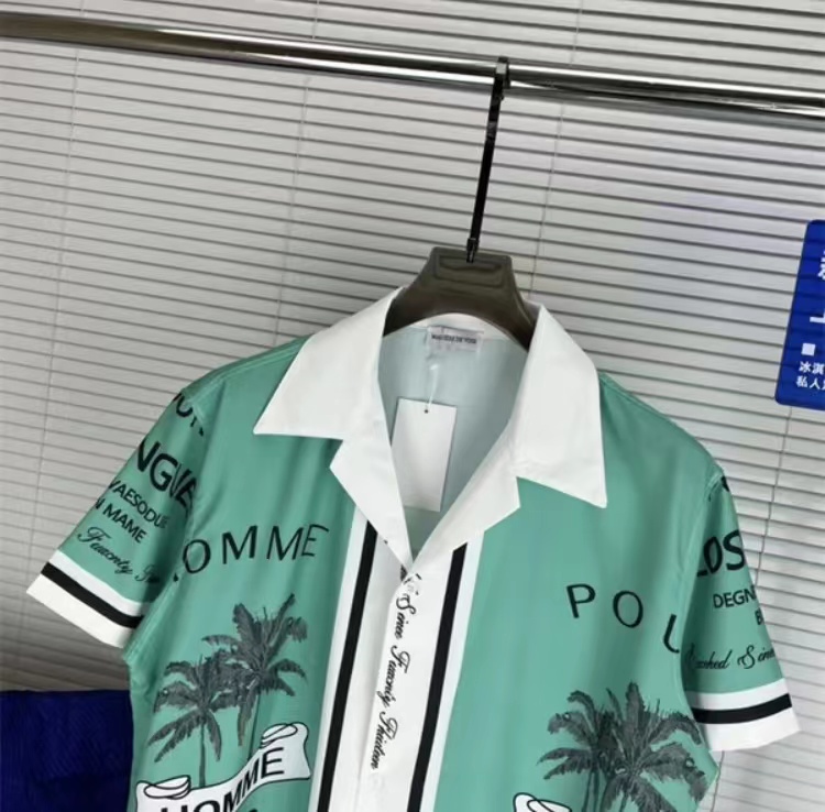 Designer Shirt Mens Button Up print bowling shirt Hawaii Floral Casual Shirts Men Slim Fit Short Sleeve Dress Hawaiian t-shirt M-3XL U17