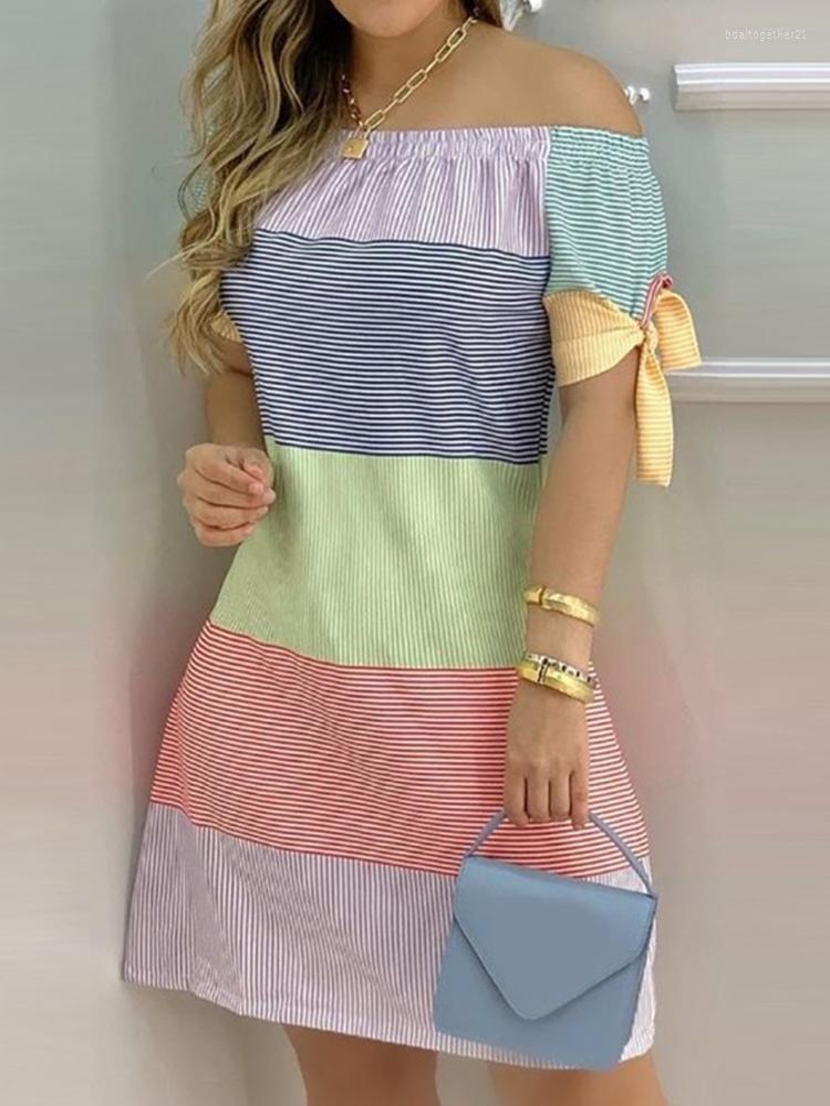 Casual Dresses Dress Off Shoulder Mini Summer Women' Sexy Short Sleeve Striped Lace One Line Neck Fashion Loose Fitting, Apricot printing
Casual Dresses Dress Off Shoulder Mini Summer Women' Sexy Short Sleeve Striped Lace One Line Neck Fashion Loose Fitting, Apricot printing