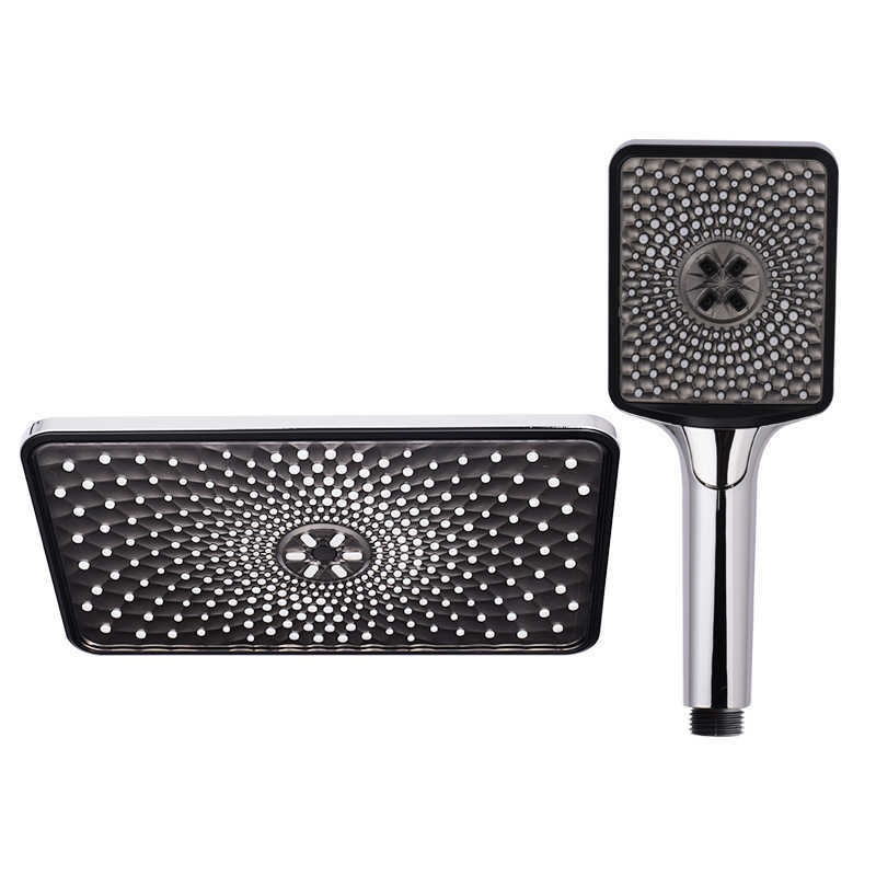 Bathroom Shower Heads Rainfall Square Shower Set Showerhead Large Head Black Rain Waterfall For Bath Bathroom Accessories L260524 - view 6