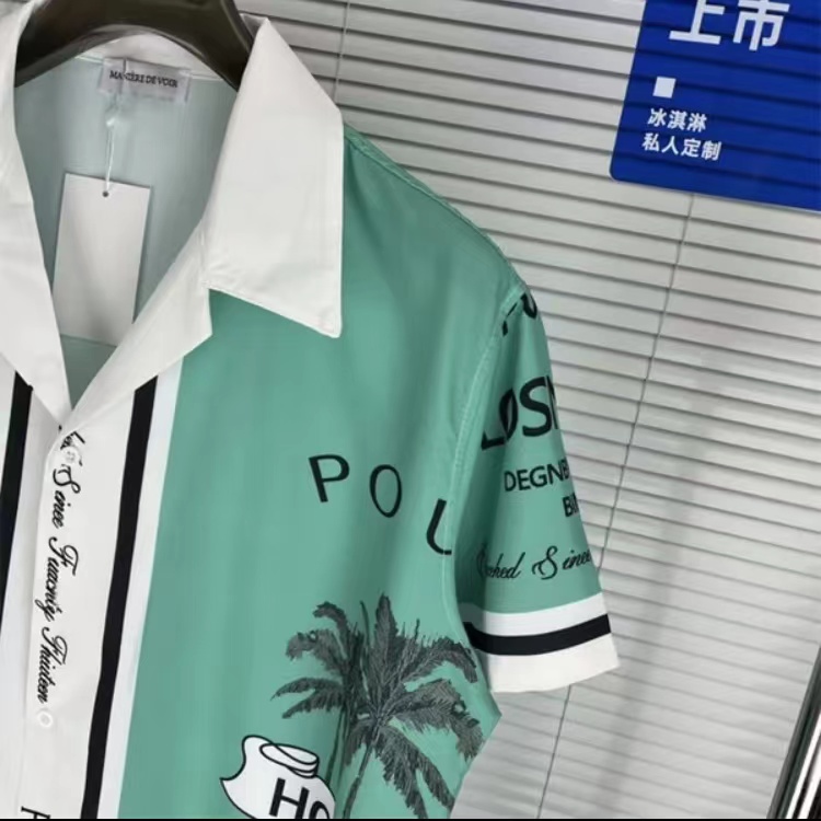 Designer Shirt Mens Button Up print bowling shirt Hawaii Floral Casual Shirts Men Slim Fit Short Sleeve Dress Hawaiian t-shirt M-3XL U17