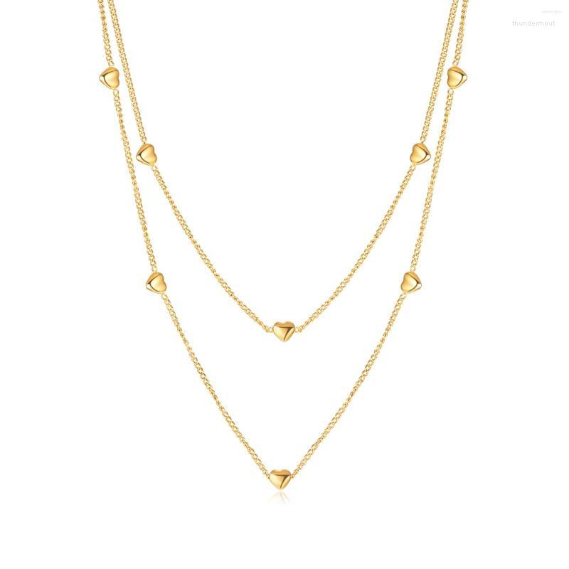 Chains Jewelry Wholesale Double-Layer Stainless Steel Peach Heart Necklace Personality Retro Love Titanium For Women
Chains Jewelry Wholesale Double-Layer Stainless Steel Peach Heart Necklace Personality Retro Love Titanium For Women