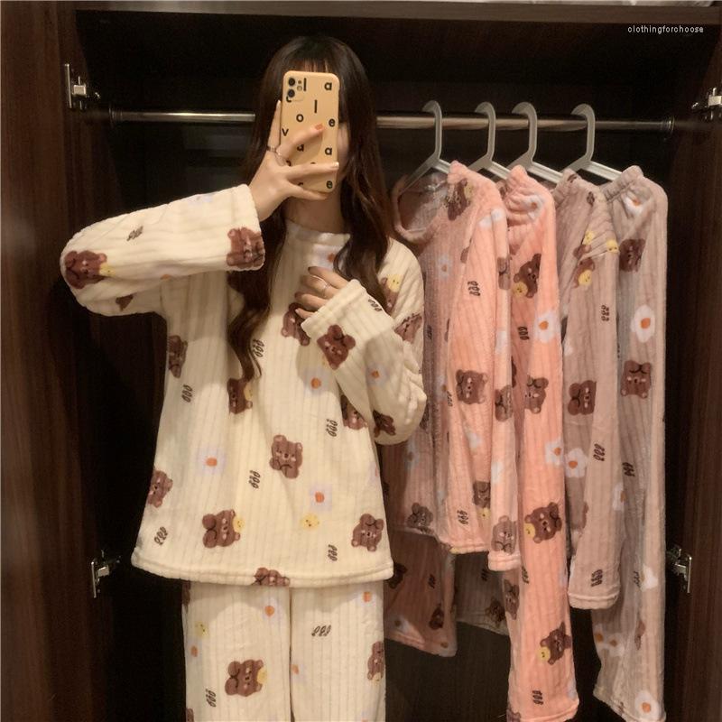 Women's Sleepwear Cute Sweet Autumn Winter Warm Pajama Set Women Fleece Print Soft Homewear Female Pyjamas 2 Piece Sets Pijama Mujer, Picture color
Women's Sleepwear Cute Sweet Autumn Winter Warm Pajama Set Women Fleece Print Soft Homewear Female Pyjamas 2 Piece Sets Pijama Mujer, Picture color