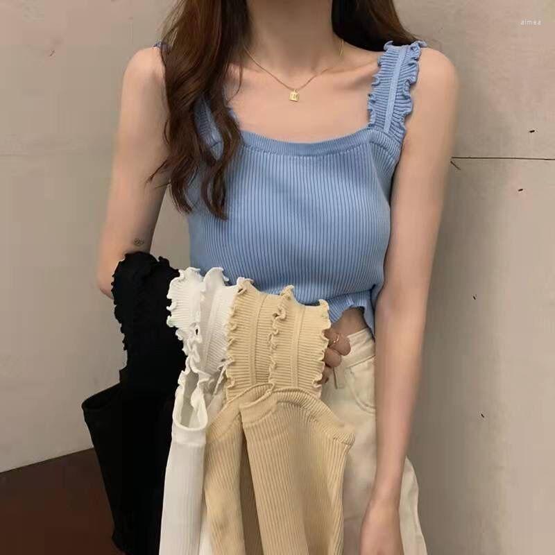 Women's Tanks Camisole Women Basic Summer Chic Simple All-match Knitted Girls Crop Top Solid Fashion Female Clothing Retro, Black
Women's Tanks Camisole Women Basic Summer Chic Simple All-match Knitted Girls Crop Top Solid Fashion Female Clothing Retro, Black