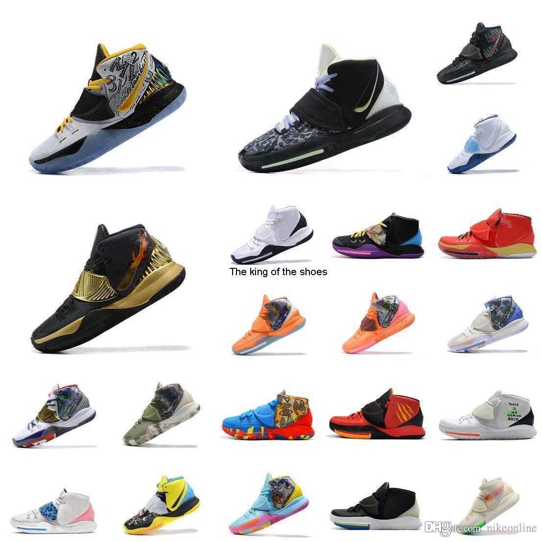 

Men Womens Irving Kyrie 6 basketball shoes kids Kyries 6s vi sneaker tennis White Gold Black BHM N7 Vast Grey Bruce Lee Miami mamba, 11