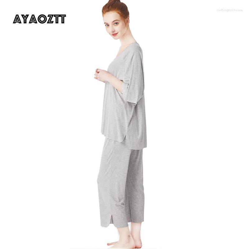 Women's Sleepwear AYAOZ2Piece Set Women Tracksuit 2023 Summer Home Suits Women's Loose Shirt Pants Two Pcs Pajamas Ensemble Femme, Black
Women's Sleepwear AYAOZ2Piece Set Women Tracksuit 2023 Summer Home Suits Women's Loose Shirt Pants Two Pcs Pajamas Ensemble Femme, Black