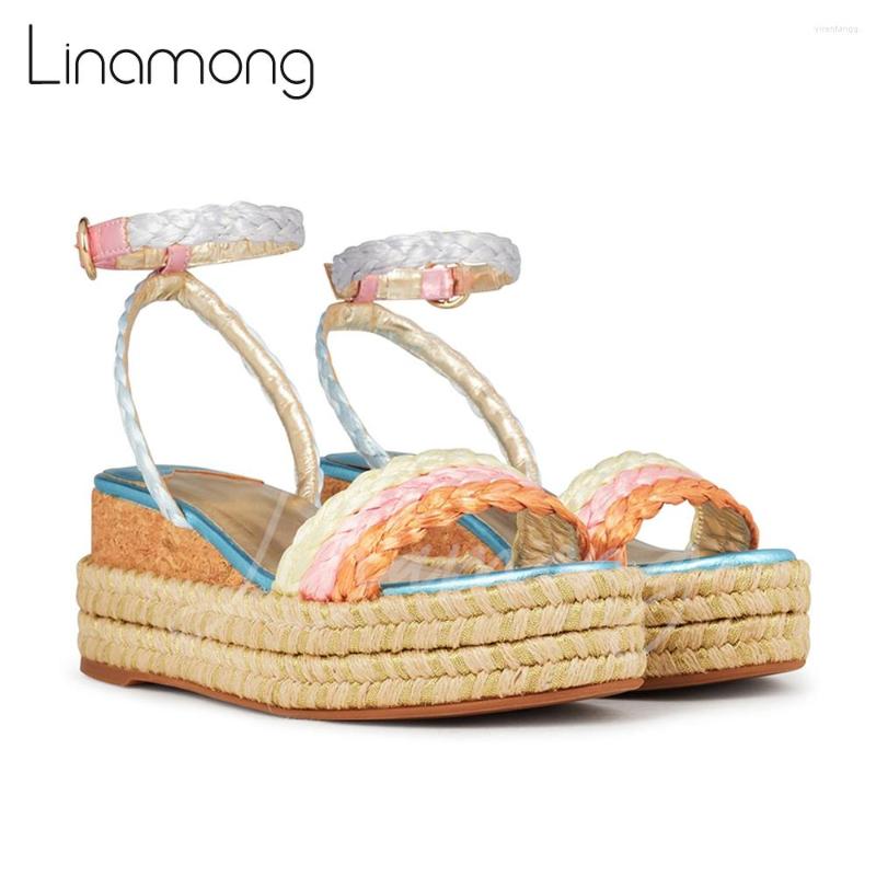 Dress Shoes Multicolored Platform Espadrilles Sandals Genuine Leather Wedge Summer Fashion Comfortable Buckle Round Toe Women, Multi
Dress Shoes Multicolored Platform Espadrilles Sandals Genuine Leather Wedge Summer Fashion Comfortable Buckle Round Toe Women, Multi