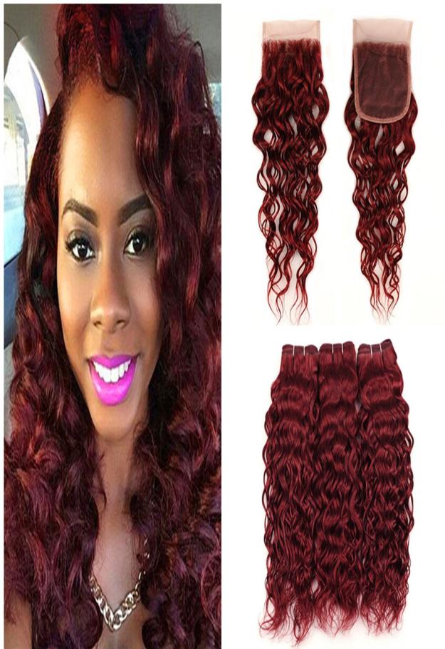 Cheap 99j Hair Water Wave With Lace Closure Wet and Wavy Peruvian Virgin Hair Extension 3 Bundle Deals Burgundy With 4x4 Lace Clos5385116
Cheap 99j Hair Water Wave With Lace Closure Wet and Wavy Peruvian Virgin Hair Extension 3 Bundle Deals Burgundy With 4x4 Lace Clos5385116