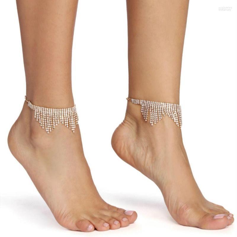 Anklets Elegant Feminine Party Temperament Crystal Tassel Foot Jewelry Summer Beach Fashion Bride Shiny Rhinestone Ladies Anklet
Anklets Elegant Feminine Party Temperament Crystal Tassel Foot Jewelry Summer Beach Fashion Bride Shiny Rhinestone Ladies Anklet
