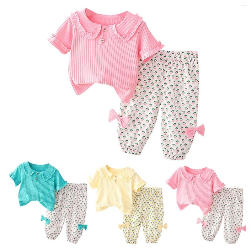 Clothing Sets Toddler Girls Top Pants Two Piece Floral Bow And Ribbed Lapel Set For 6M To 5Y, Red
Clothing Sets Toddler Girls Top Pants Two Piece Floral Bow And Ribbed Lapel Set For 6M To 5Y, Red