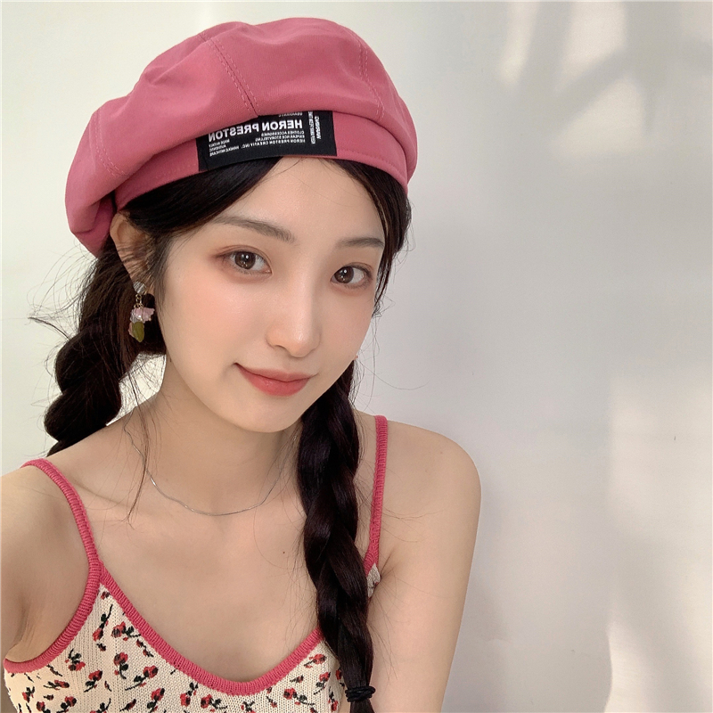 Summer Girl Pink Berets Hat Light and Breathable Sweet All-match Painter Cap Japanese Letter Patch Retro Literary Women's Hats
Summer Girl Pink Berets Hat Light and Breathable Sweet All-match Painter Cap Japanese Letter Patch Retro Literary Women's Hats