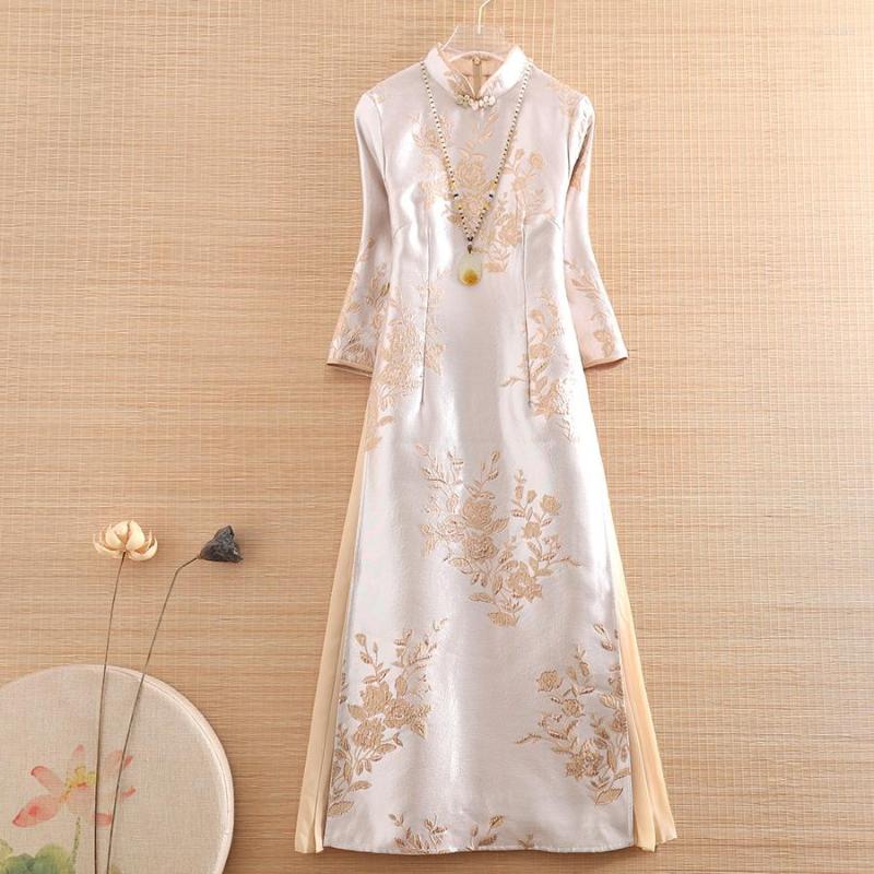Ethnic Clothing Jacquard Royal Dress High-end Autumn Women Vintage Cheongsam Elegant Lady Party Qipao S-XXL
Ethnic Clothing Jacquard Royal Dress High-end Autumn Women Vintage Cheongsam Elegant Lady Party Qipao S-XXL