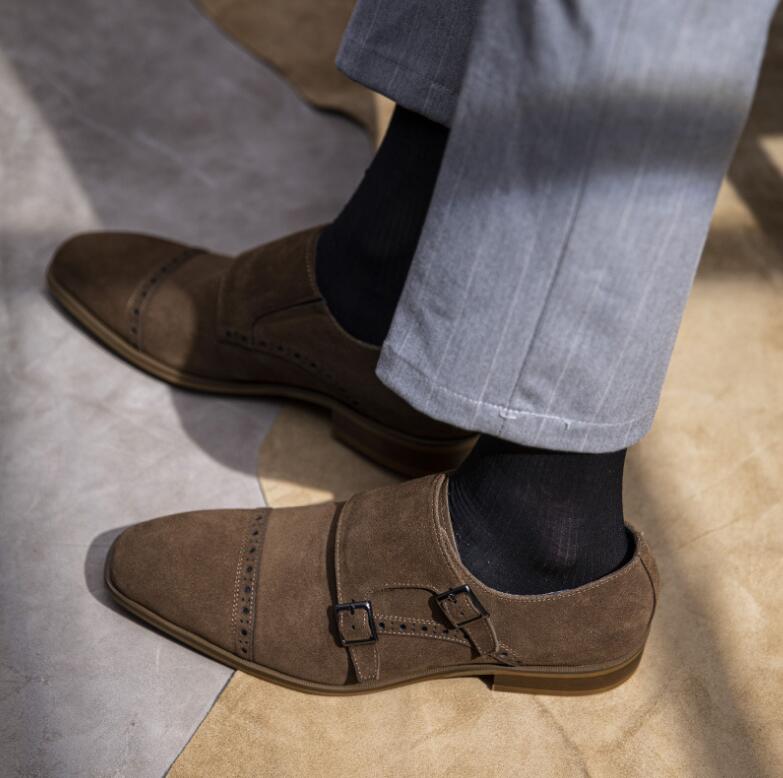 Monk Shoes Men Block Fashion Business Casual Wedding Party Classic Faux Suede Double Buckle Dress Shoes Flat Shoes Leather Shoes, Brown
Monk Shoes Men Block Fashion Business Casual Wedding Party Classic Faux Suede Double Buckle Dress Shoes Flat Shoes Leather Shoes, Brown