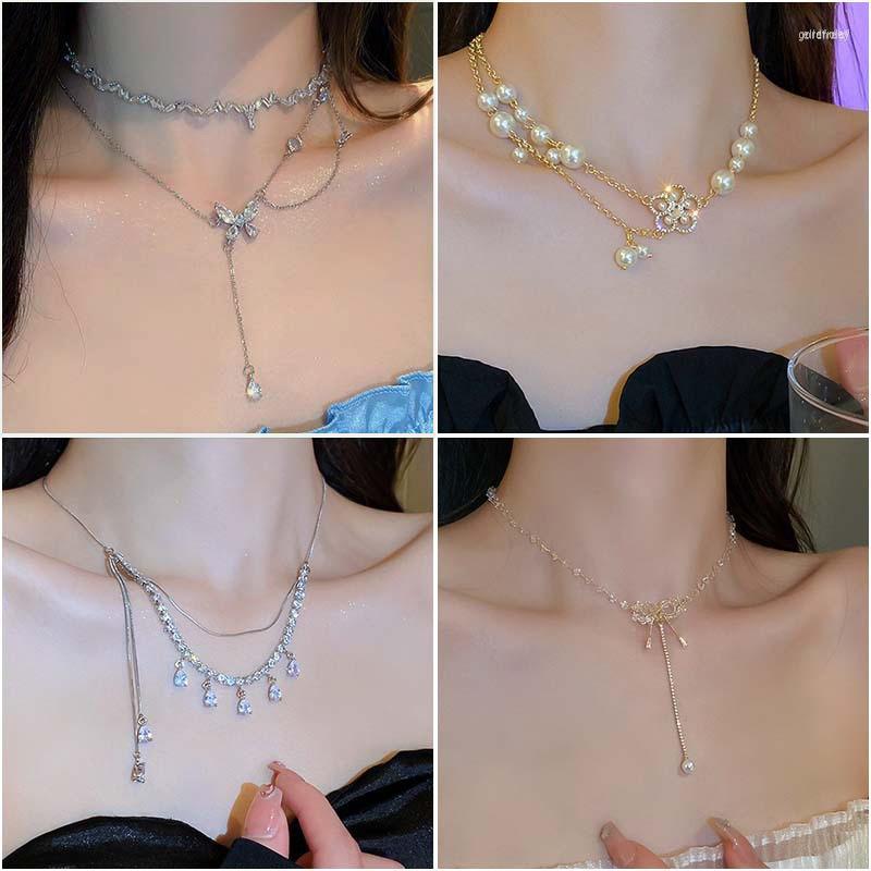 Chains Fashion Zircon Butterfly Necklace Sweet Cool Forest Series Small Fresh Collar Chain Versatile Style Women
Chains Fashion Zircon Butterfly Necklace Sweet Cool Forest Series Small Fresh Collar Chain Versatile Style Women