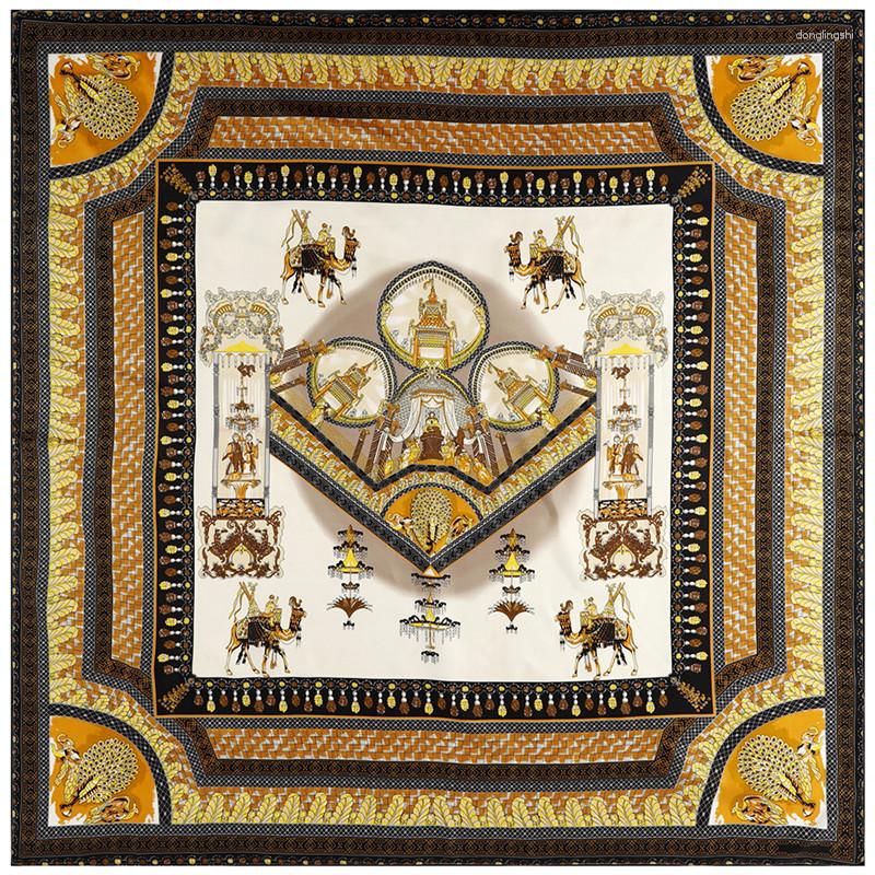 Scarves 130cm Scarf Twill Silk For Women Camel Castle Print Square Hijab Kerchief Ladies Shawls
Scarves 130cm Scarf Twill Silk For Women Camel Castle Print Square Hijab Kerchief Ladies Shawls