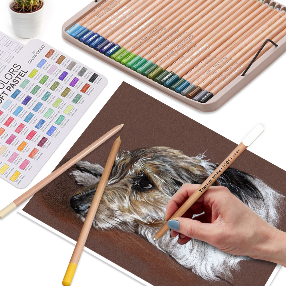 Pencils Xsyoo Premium 50pcs Soft Pastel Colored Pencil Set Wood Skin Color Drawing Sketch Kit For Artist Writing 230627