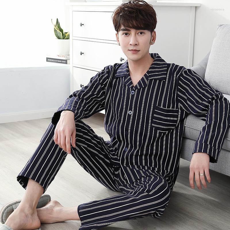 Men's Sleepwear Men's Spring Autumn Cotton Men Pajama Sets Striped Pajamas Long Sleeve Turn-down Collar Mens Plus Size Male Nightwear, Rlm328
Men's Sleepwear Men's Spring Autumn Cotton Men Pajama Sets Striped Pajamas Long Sleeve Turn-down Collar Mens Plus Size Male Nightwear, Rlm328
