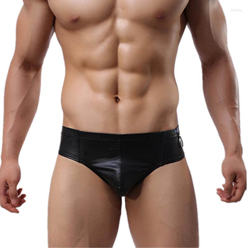 Underpants Sexy Gay Underwear Men Leather Boxers Shorts Man Breathable Low Waist U Convex Pouch Cueca Masculinas -L, Black
Underpants Sexy Gay Underwear Men Leather Boxers Shorts Man Breathable Low Waist U Convex Pouch Cueca Masculinas -L, Black