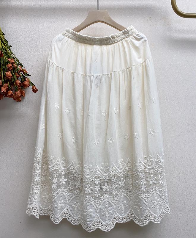 Skirts Mori Girl Cotton Linen Mesh Embroidery Eyelet Lace Long Skirt Vintage Sweet Victorian Rococo Edwardian Elegant A Line, Beige
Skirts Mori Girl Cotton Linen Mesh Embroidery Eyelet Lace Long Skirt Vintage Sweet Victorian Rococo Edwardian Elegant A Line, Beige