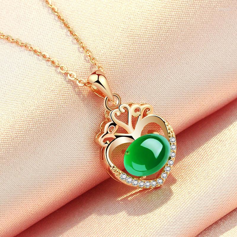 Chains Necklace Women's 925 Sterling Silver Rose Gold Plated Chalcedony Pendant Luxurious Style Color 2023 Jewelry
Chains Necklace Women's 925 Sterling Silver Rose Gold Plated Chalcedony Pendant Luxurious Style Color 2023 Jewelry