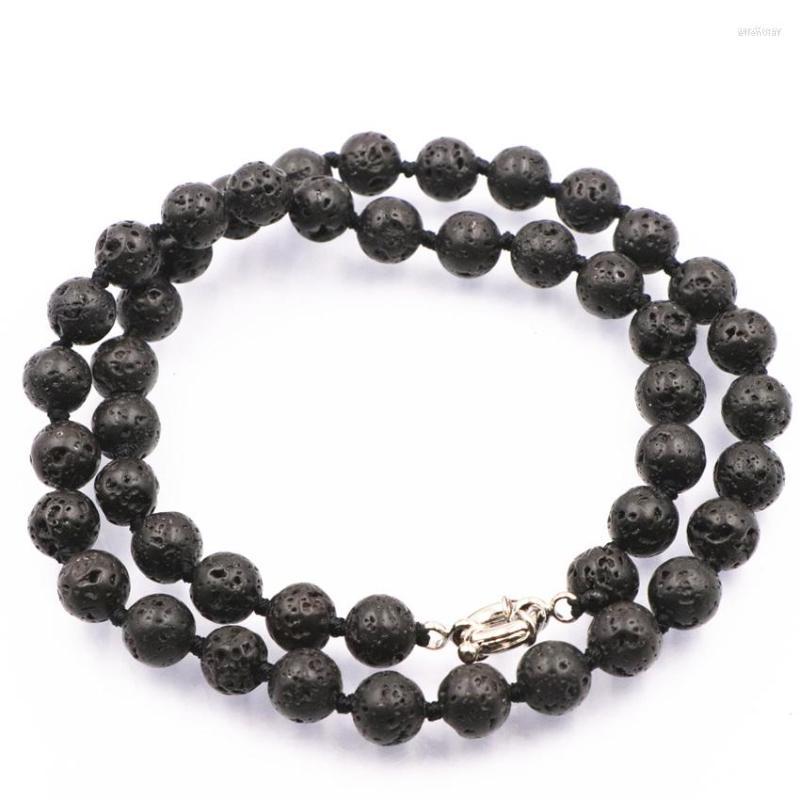 Choker Black Lava Beads Necklace Natural Volcanic Lavas Stone Round Volcanic-Stone 8mm 10mm Necklaces Chain Gift Jewelry Wholesale A725
Choker Black Lava Beads Necklace Natural Volcanic Lavas Stone Round Volcanic-Stone 8mm 10mm Necklaces Chain Gift Jewelry Wholesale A725